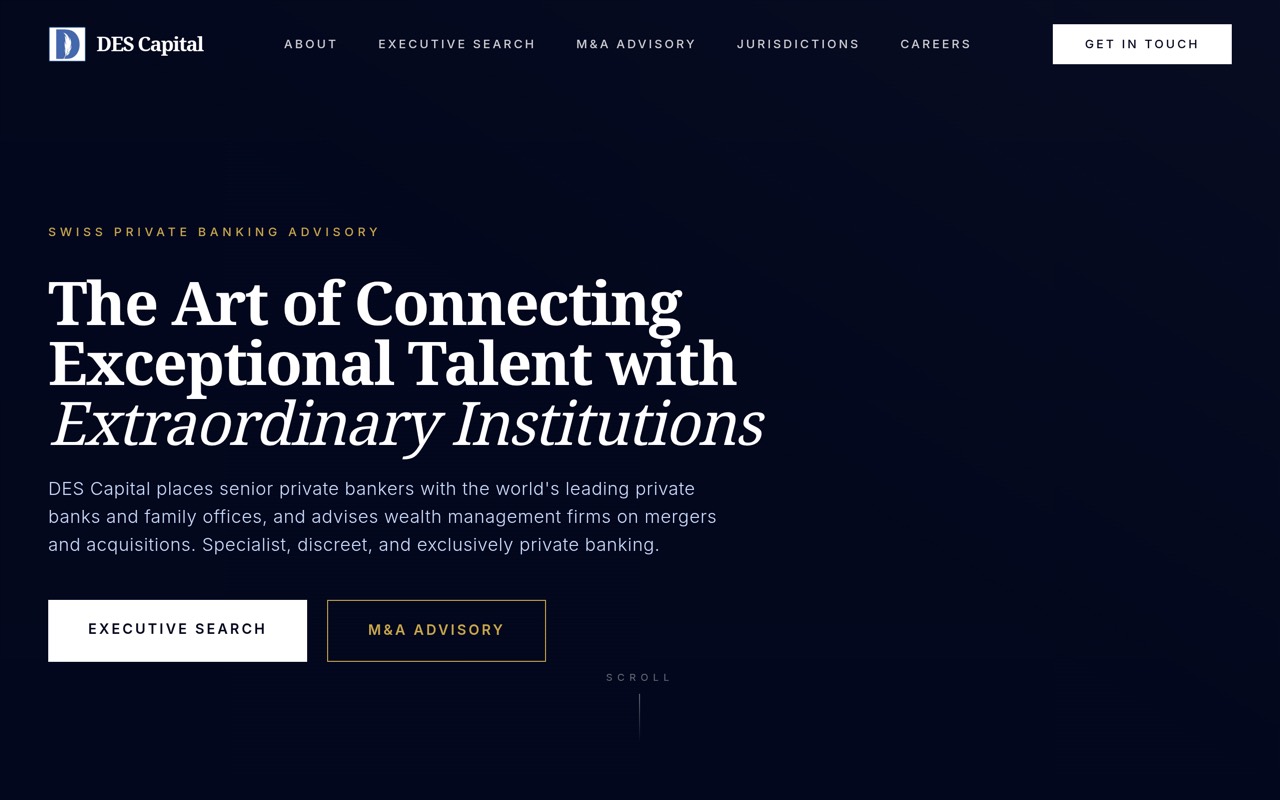 Des Capital — live site